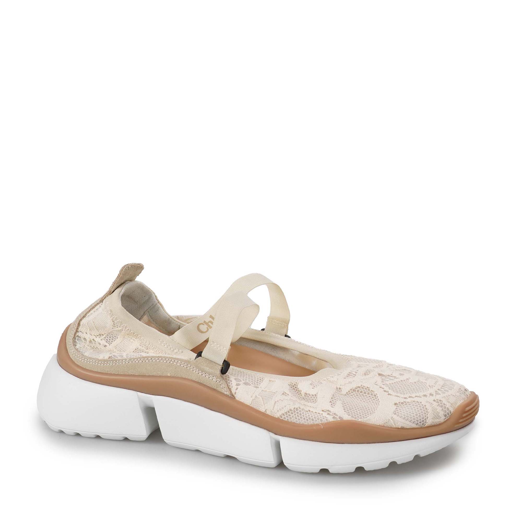 Chloe - Off White Lace Sonnie Ballet Sneakers 